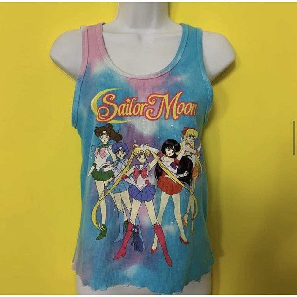 SAILOR MOON BLUE TANK TOP SHIRT SIZE LARGE JUNIORS WOMENS L